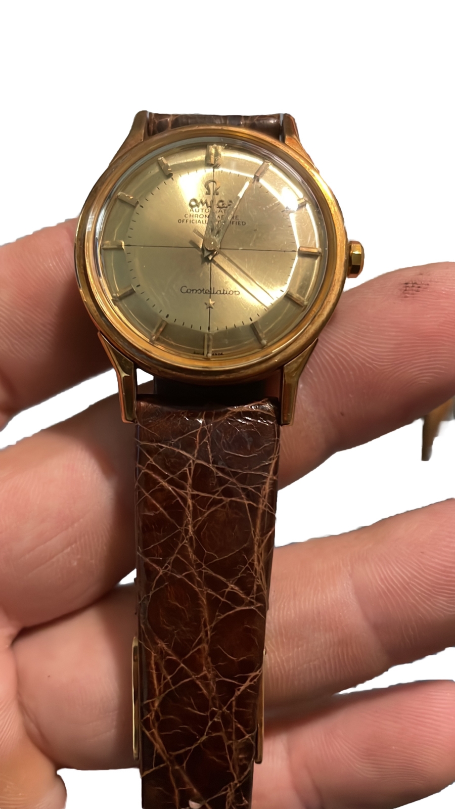 Omega Constellation “Pie Pan” 14k Gold Case, 18k Buckle eBay