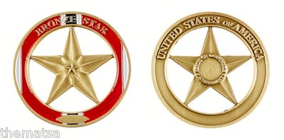 BRONZE STAR MEDAL 1.75'' CHALLENGE COIN