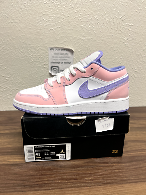 Nike Air Jordan 1 Low SE Shoes Size 5.5Y Arctic Punch Purple Pulse