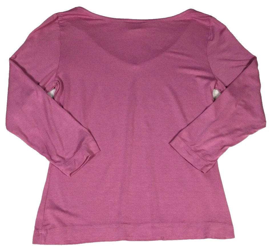 Top City Lights San Francisco para mujer talla M rosa cuello en V manga larga elástico nuevo sin etiquetas Foto 3 de 4