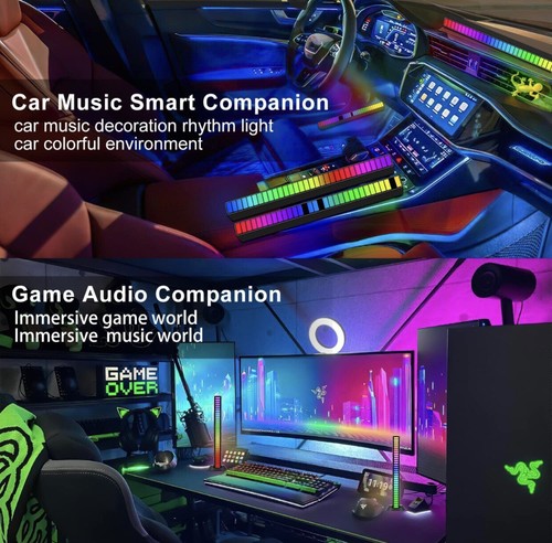 32 Bit Colorful Sound Pickup Ambient Lights with App Control, for Gaming, Car - Picture 4 of 6