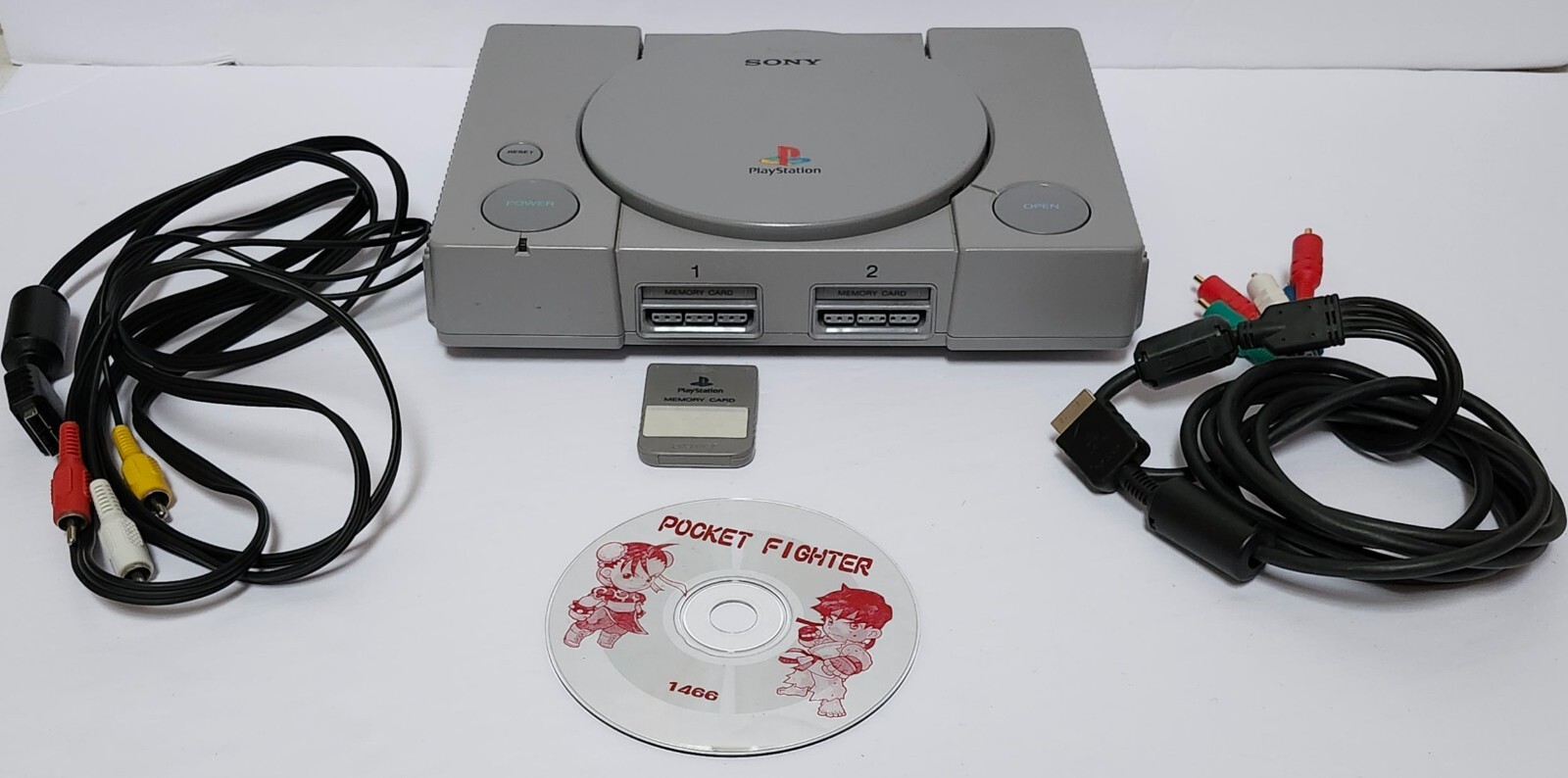 Sony PS1 Console Tested with Memory Card & Pocket Fighter Japanese Version