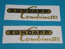 Zündapp Aufkleber Combinette Gold/Schwarz Tank Schriftzug Aufklebersatz NEU