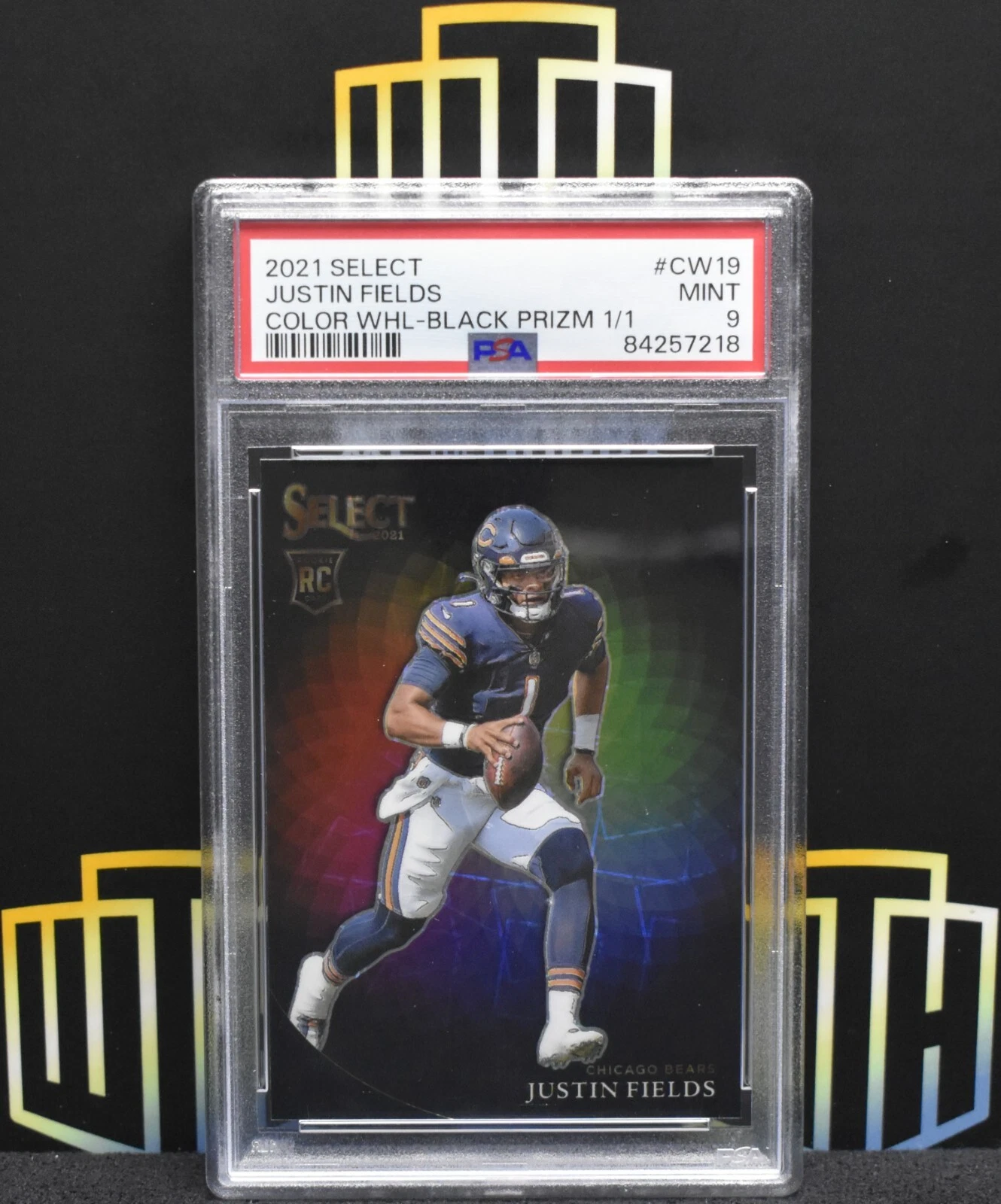 Justin Fields Panini Select Color Wheel #CW19 Black Prizm 1/1