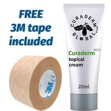 Curaderm Bec5 20 Cream + Free Micropore Tape + Free Shipping inside U.S.