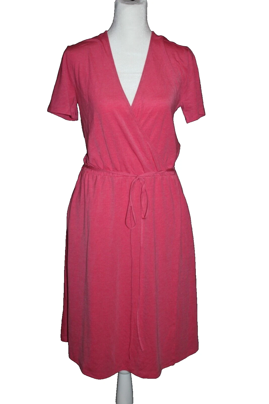 lole athletic faux wrap belted pocket v-neck 