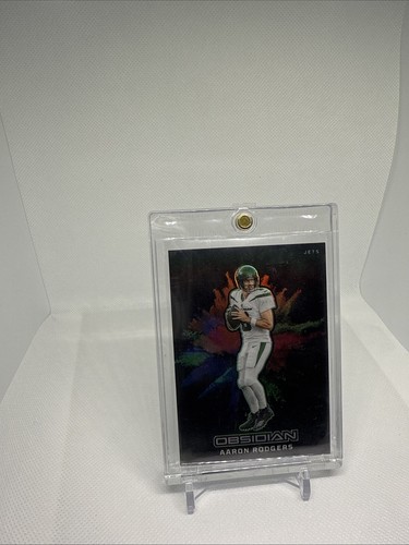 2023 Panini Obsidian Aaron Rodgers Black Color Blast SSP New York Jets #25