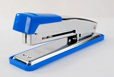 Vintage Bostitch Blue & Chrome Stapler Model B9 Made In Japan NOS Original Box