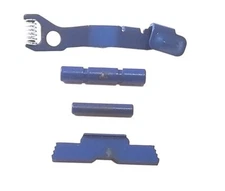 Ghost Blue Extended Slide Stop Release Plus Control Kit For Glock 43 43X 48