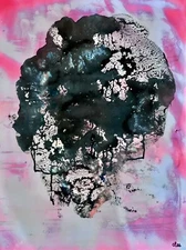 Abstract Mixed Media Painting On Paper 18 x 24” Contemporary Artwork Resin Coat