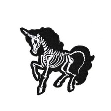 Dark Skeleton Ghost Unicorn Monster Horror fairy Tale Animal Shirt Iron on patch