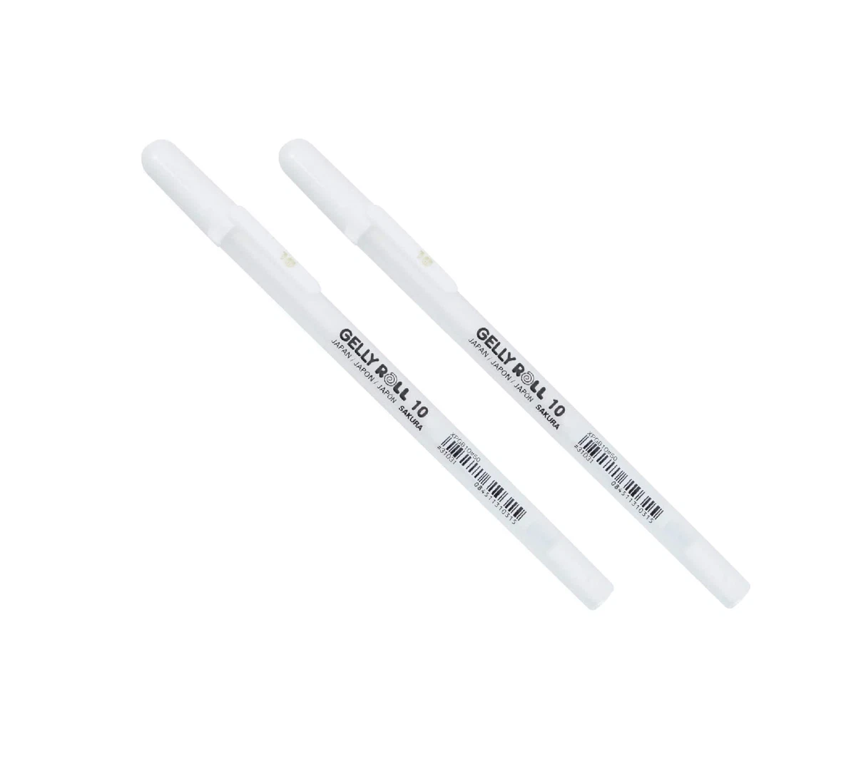 2 White Gelly Roll Gel Pens #10 Sakura 31031#50 for Card