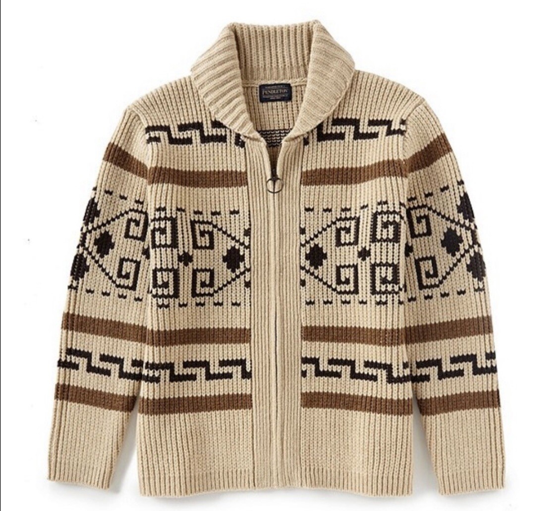 Pendleton Westerly Big Lebowski Cowichan Zip Wool Dude Sweater