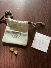 Hermes Paris Pair Women's Replacement Shoe Heel Tip/Part w/Drawstring Bag