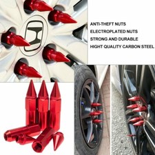 20x Red M12x1.5 Jdm Extended Tuner Aluminum 60mm Wheels Rims Lug Nuts With Spike