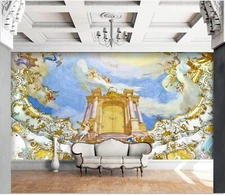 3D Palace Frescoes ZHUA47104 Wallpaper Wall Murals Removable Self-adhesive Ann