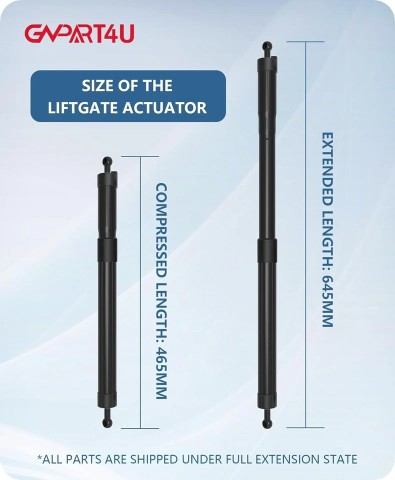 2pcs Electric Rear Hatch Lift Struts Liftgate Actuator for 2013-2018 Toyota RAV4 - Image 4 of 4