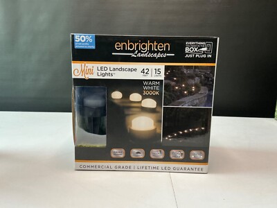 Enbrighten Landscapes mini LED Landscape Lights 42 Feet 15 Lights - NEW