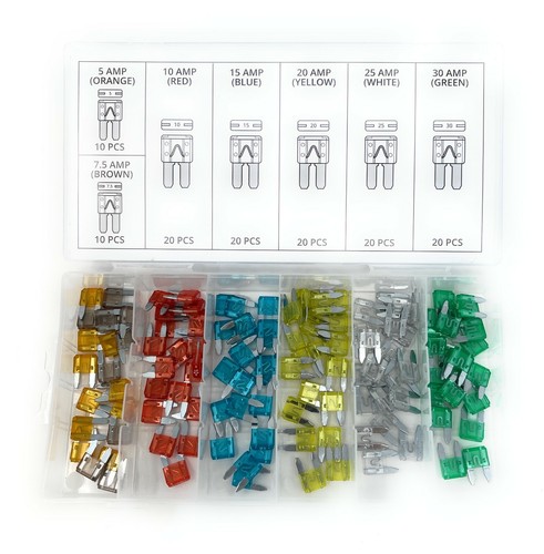 120 Assorted Car Truck Mini Fuse White Mark - Picture 2 of 5