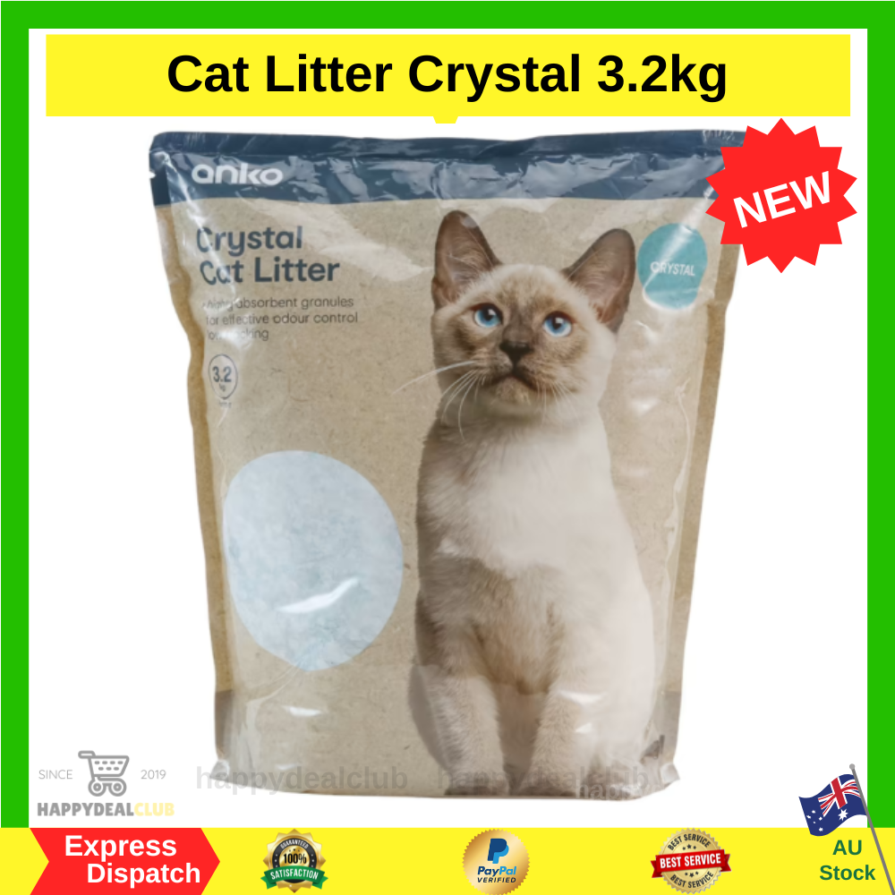 Cat Litter Crystal 3.2kg Super Absorbent Odour Control Kitty Kitten