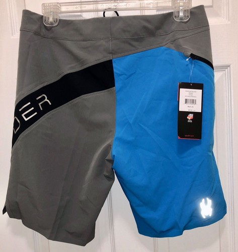 SPYDER Phenom 20" Grey Blue Black Board Shorts Swim Trunks NEW Mens Waist Sz 36 - Picture 3 of 4