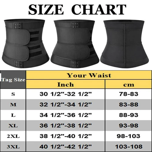 Women's Sports & Fitness Sweat Waist Trainer Body Shaper Tummy Control Belt Gym - Picture 17 of 24