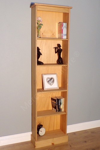 Corona Bookcase Tall Narrow Large Display Mexican Pine by Mercers Furniture - Picture 6 of 9