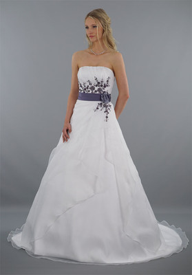 Brautkleid Modell Leona 58 Weiss Lila Neu Gr 34 Bis 54 Ebay
