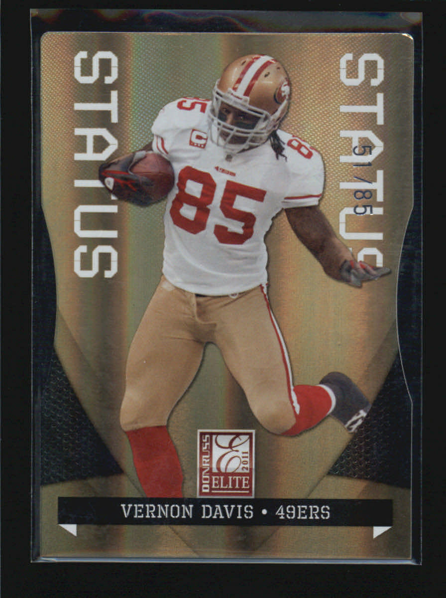 VERNON DAVIS 2011 DONRUSS ELITE #85 GOLD STATUS DIE-CUT #51/85(BV=$8)AF5097