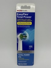 Easy Flex Total Power CVS Health 5 Tooth Brush Heads Fits Most Oral-B