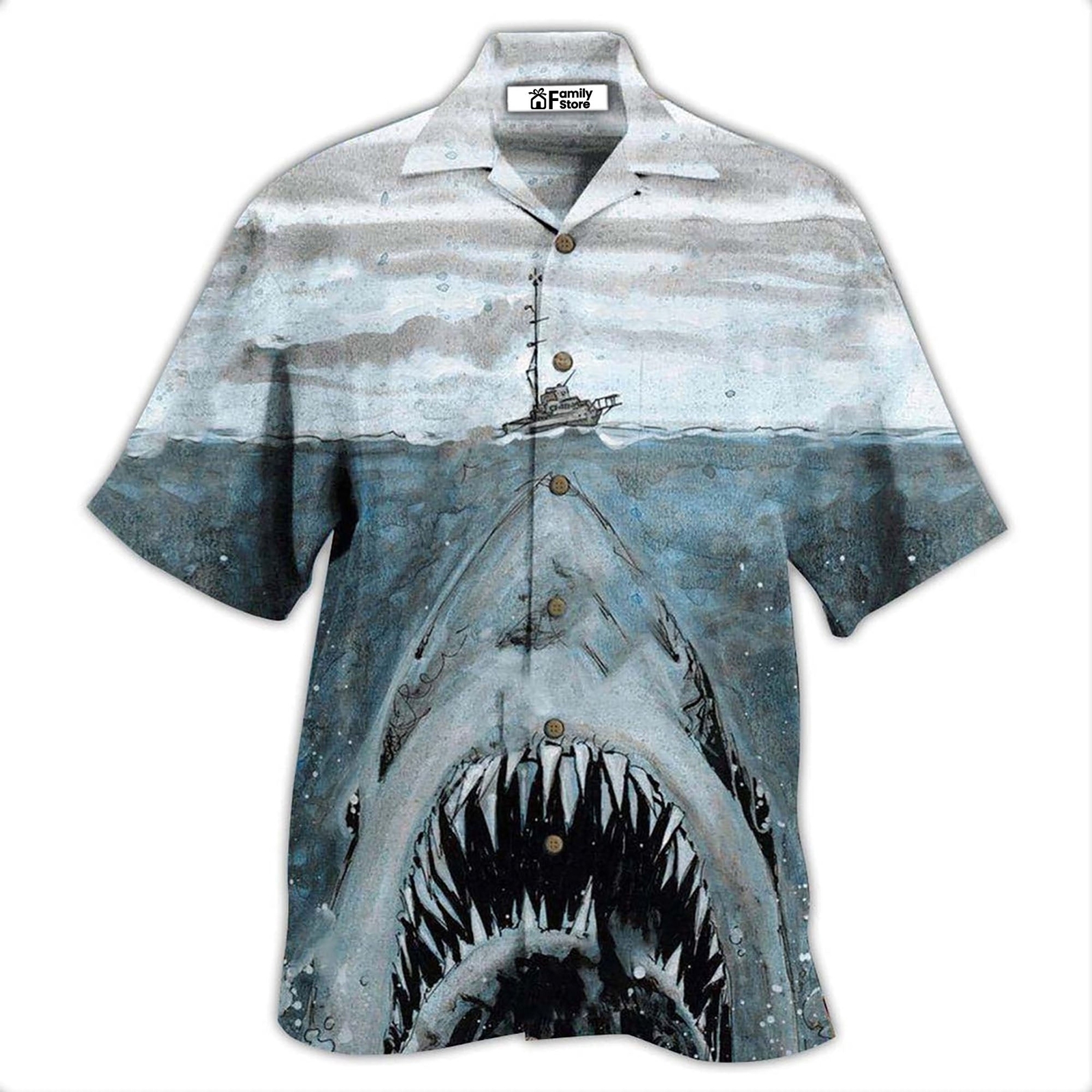 Shark Let Shark Kiss You Hawaiian Shirt For Men US Size Summer Style NEW
