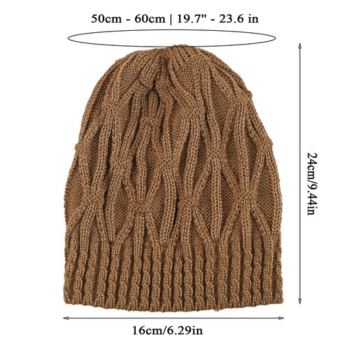 Cappello In Lana Lavorata A Maglia Per Uomo E Donna Cappelli Moda E Casual ☆ - Picture 2 of 22