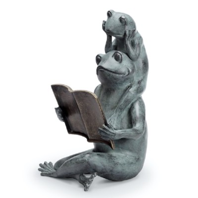 Eager Readers Frog Garden Sculpture Statue Reading Book Frog ~ SPI Home 34768