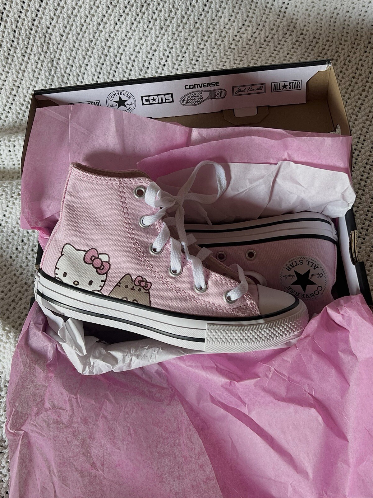 Size 6 Women’s Pink Hello Kitty Pusheen Converse