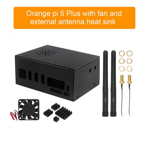 Orange pi 5 Plus metal cooling case con ventola e antenna esterna WIFI H7 H7 - Bild 12 von 14