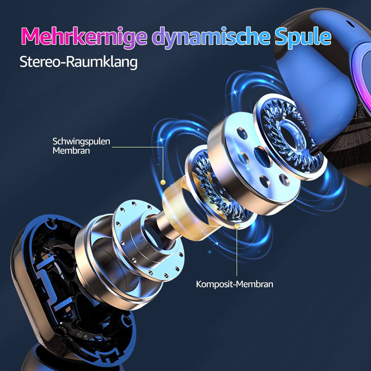 Thumbnail - Tws Kopfhörer Bluetooth 5.2 9d Touch Control In-ear Ohrhörer Wireless