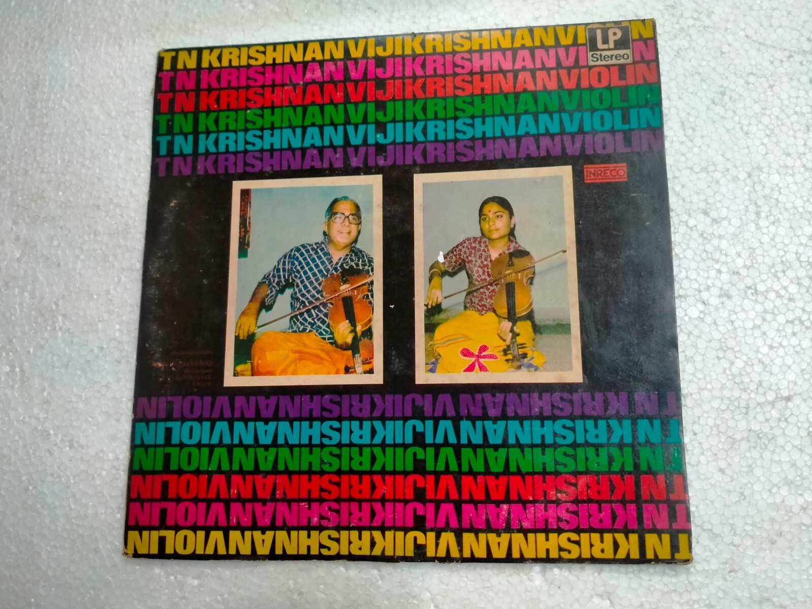 T N Krishnan Vijikrishnan  Violin 1978 Rare LP Classical Instrumental India VG+