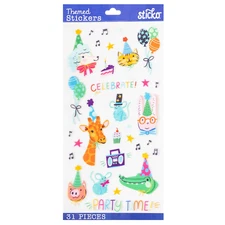 Sticko Happy Birthday Party Animals Stickers Scrapbook  Craft