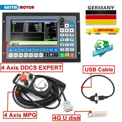 「DE」4Achse CNC Gravier Fräsmaschine Steuerung System USB Offline DDCS Expert+MPG