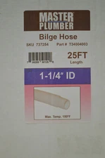 Master Plumber Bilge Hose 1-1/4 inch 1 Foot, Cut to total Length