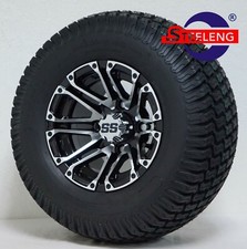 Golf Cart 10 Machinedblack Lancer Wheelsrims And 20 Streetturf Tires 4