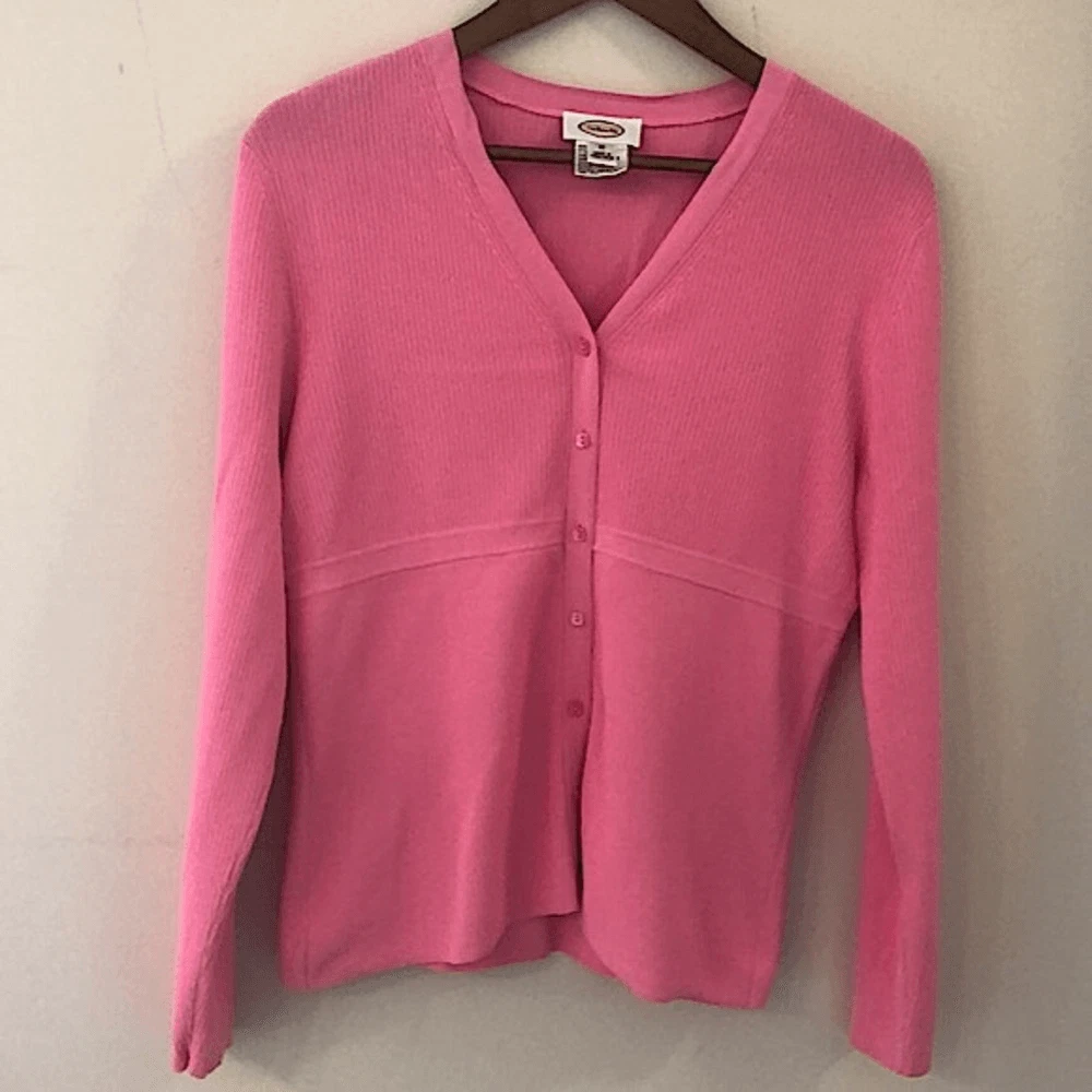 Talbots pink best sale cardigan