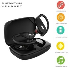 TWS Bluetooth Wireless Earhook Earbuds Sports Earphones Stereo Headset Headphone