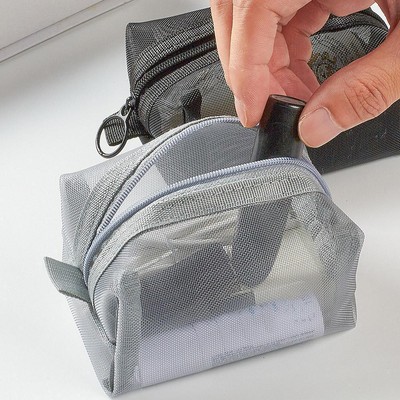 Multipurpose Breathable Square Mesh Storage Pouch Lightweight Mini Wash Bag C5H7
