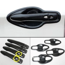 Carbon Fiber Side Smart Door Handle Covers+Bowl Trim For 2017-2024 NISSAN KICKS