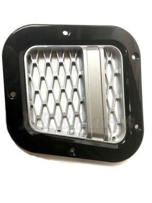 Land Rover Defender XS Side Air Intake Grille Gloss Black with Silver Mesh DA197