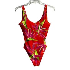 NWT - Old Navy Women's Tropical Floral Zip Front One Piece Swimsuit - Sz Small