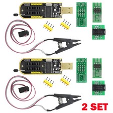 CH341A SOIC8 SOP8 Flash Chip EEPROM Programmer IC BIOS Test Clips 24/25 Series