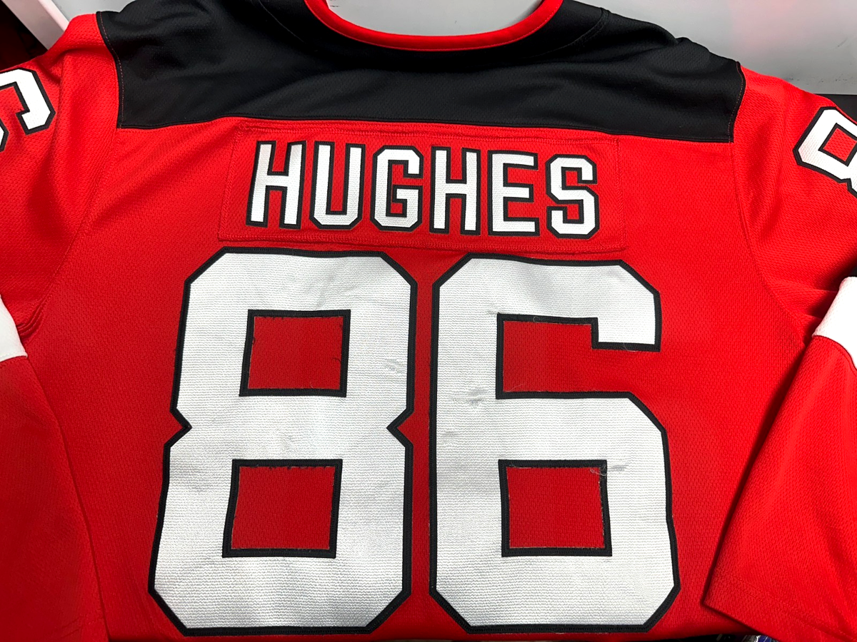 NHL New Jersey Devils #86 Jack Hughes Fanatics Hockey Jersey Mens