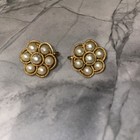 Vintage Trifari Clip On Earrings With Pearls — photo 1